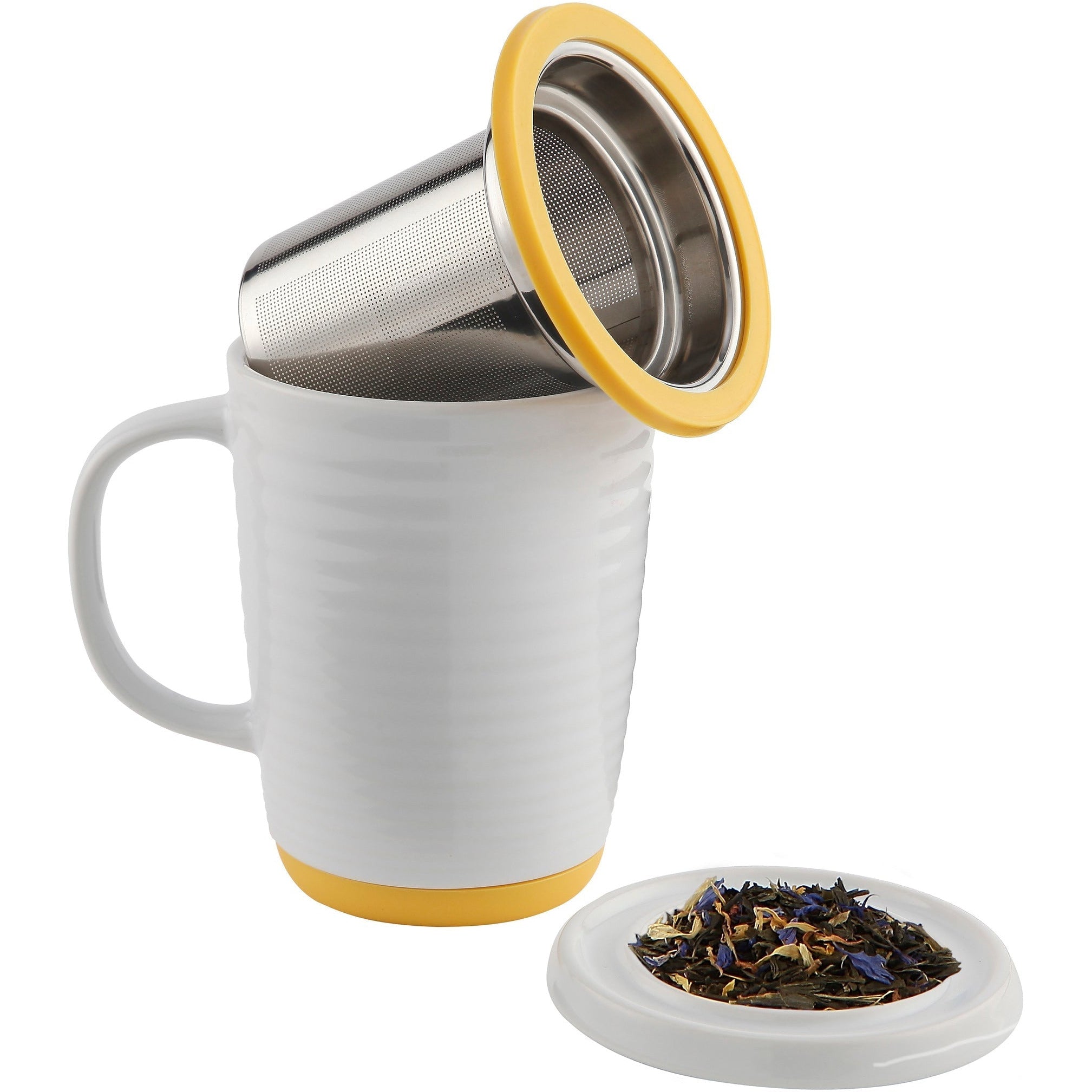 Taza + Infusor, Lavanda, Sol o Pizarra, 16 oz